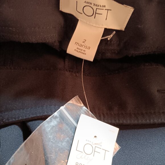 LOFT MARINERS TROUSERS - MIDNIGHT NAVY BLUE - WIDE LEG - SIZE 2REG. NWT - Picture 6 of 7